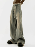 Tie Strap Seam Detail Boyfriend Jeans- Outfit