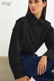 Shirts Vintage Chic Blouse Office Ladies Tops Casual Solid White Shirt Fashion Long Sleeve Women Clothes Streetwear