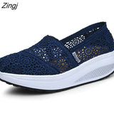 Fashion Women's Thick-soled Breathable Mesh Non-slip Sports Fitness Rocker Ladies Sneakers Walking Shake
