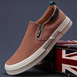 The Autumn Of 2025, The New Men's Shoes Korean Version Of The Trend Of Casual Men's Canvas Shoes Design Sense Low Help Flat-Bottomed Board