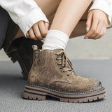 Zingj Boots Fall 2024 New Vintage Overalls Western Lovers Platform Increased Hot Style Ankle Boots