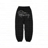 Fashion Brand Print Loose Sweater Y2K Hip Hop Street-Set T-Shirt Casual