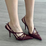 High-Heeled Sandals Women 2025 Summer New Fairy Wind Buckle With Fine And Stylish Casual Head