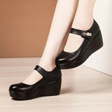Zingj Soft Sole Single Shoes Women's Fall 2023 New Platform Platform Waterproof Platform Size Medium Heel Mom