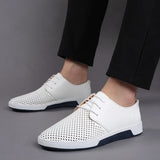 Zingj Plus-Size Hollow Out Men's Shoes Fashion Trend Youth Sandals Breathable Casual Leather