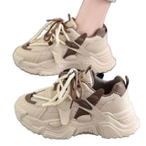 Ancient Dad Shoes Women In The Autumn Of 2025 New Mesh Breathable Increase Women's Shoes Port Wind Low Help Sports Leisure