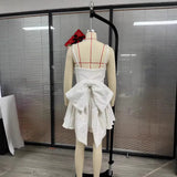 Women's New Sexy U-Neck Bow Bright