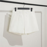 Zingj Female 2024 Spring And Summer New Korean Version High Waist Slim Loose Straight Wide Leg Pants Rice White Casual