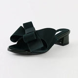 silk butterfly-knot slippers woman fashion brand design mules shoes summer riband bow knot slides woman flip