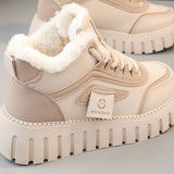 Winter New Ins Plus Velvet To Help Lao Dad Shoes Female Tide Students Leisure Small White Shoes To Increase The Thick Bottom Korean