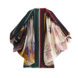 Spring New Color Printed Bat Sleeve Coat Sunscreen Coat Women's Kimono Coat