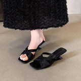 Slope And High-Heever Slippers Women Summer Wear 2025 New Dress Fairy Wind Coarse And Cold