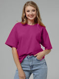 Spring Summer New Solid Color T-Shirt Women Hot Pure Cotton Short-Sleeved Top