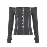 Style Anti-Car Repair Knitwear 2025 Autumn Collar New T-Shirt Solid Long-Sleeved