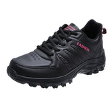 And Autumn Flat Leather Shoes Women's Fashion Outdoor Running Shoes Ladies Casual Shoes Light Travel