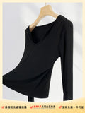 Zingj Thousand Years Royal Sister Wind Black Hot Jacket Early Spring U Collar Slim Thin Feathers Long Sleeve Bottom