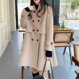 Hepburn Hair Coat Women Autumn And Winter 2025 Korean Version Of The New Thin Thick Black