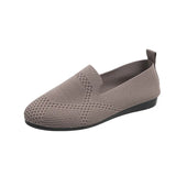 Flat Bottom Flying Light Mouth Single Shoes Women One Foot Hollow Pure Color Lazy Working