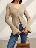 And Winter Knitted Cardigan Elegant Temperament Casual Long-Sleeved