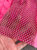 Women Diamond Patchwork Pants Vintage High Waist Wide Leg Trouser Elegant Pink/Blue/Red Casual Pant New Fashion