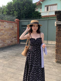 Xixi 13 Lines 2025 Spring New Temperament Printing Pure Desire High-Waisted Sling Dress Women