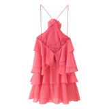 Summer New Women's Temperament Three-Dimensional Flower Decoration Cascade Lotus Leaf Side Hanging Neck