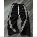 Trousers Direct Hooded Trousers Striped Plus Velvet Sweatpants