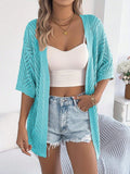 Summer Short-Sleeved Bohemian Thin Knitted Cardigan Women's