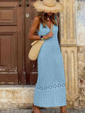 Beach Dress Knitted Sleeveless Vest Dress Bikini Shirt For