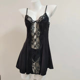 New Sexy Pajamas Net Red Women Summer Pure Ice Sling Ribbon Bare Back Lace Sexy Ajasy Sexy Ajasy Private Room