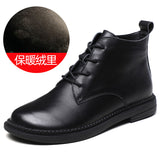 Single-Shoe Women's Flat-Bottomed Casual Women's Shoes Autumn New Martin Boots With Flat-Bottomed Soft Leather Short