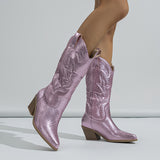 Heels Spring Grand Walkshow In The Barrel Embroidered Fashion Coarse And Female High Heels