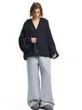 Loose Solid Color Sweater Coat Woven Autumn And Winter New Street Trend Casual Lazy