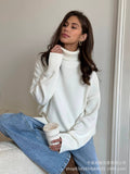 And Winter Pure Color Turtleneck Sweater Hot Selling Burst Comfortable Loose Basic Jacket Sweater