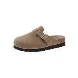 Britain Birkens Shoes Women 2025 New Spring And Autumn Thick Bottom Boken Half Slippers Outside Wearing A Foot Pedal Lazy