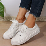 Women's Shoes 2025 New Round Head Thick-Soled Casual Viscose Shoes Breathable Small White Shoes Single