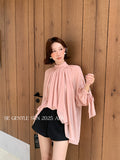 Xixi 2025 Autumn White Label Thin Temperament Elegant With Chiffon Top Long-Sleeved Shirt