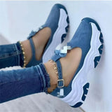 New Large-Size Women's Casual Single-Shoe Buckle With Bow In Hollow Single