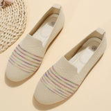 And South Korea's New Female Flying Flat-Soled Single Shoes Shallow-Mouthed Lazy Working Shoes Nude