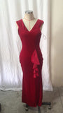 Hot Velvet Word Shoulder Open Fork Sexy V-Neck Dress Autumn Temperament Long Dress