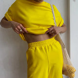 New Solid Rainbow-Colored Fashion Jacket Two Sets Of Fashion Sports And Leisure Suit