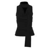 Temperament Tucked Sister Design Feeling Collared Hanging Neck Sling Woman 2025 Summer New Sweet Cool Set