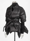 Feel Waist Tie Thick Cotton Suit 2025 Winter New Fashion Long High-End Style