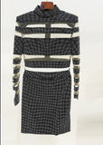 New Star Temperament Fashion Mesh Splicing Hot Diamond