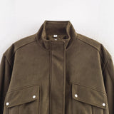 2025 Fashion Loose Zipper Jacket Women's