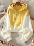 Vintage Loose Lazy Design Hooded Sweater Jersey 2025 New Women's Knitting