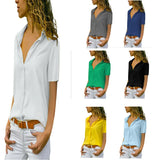 Color Intellectual Style Women's Short Sleeve