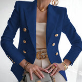 Spot 2025 Women's Wear Slim Solid Color Fashion Casual Suit Short Coat