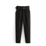 2025 New 褶皱 Multi-Colored Harun Pants Casual Solid-Colored Small-Footed Women's Trousers