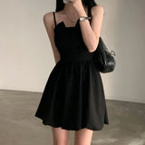 Summer New Korean Chic French Back With Holiday Dress Girl Small Thin Sling